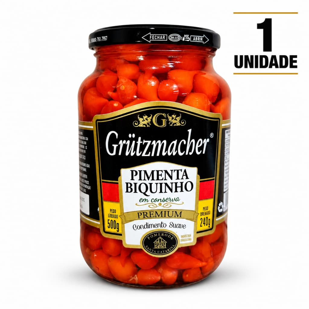Pimenta Biquinho Premium em Conserva Grutzmacher 500g