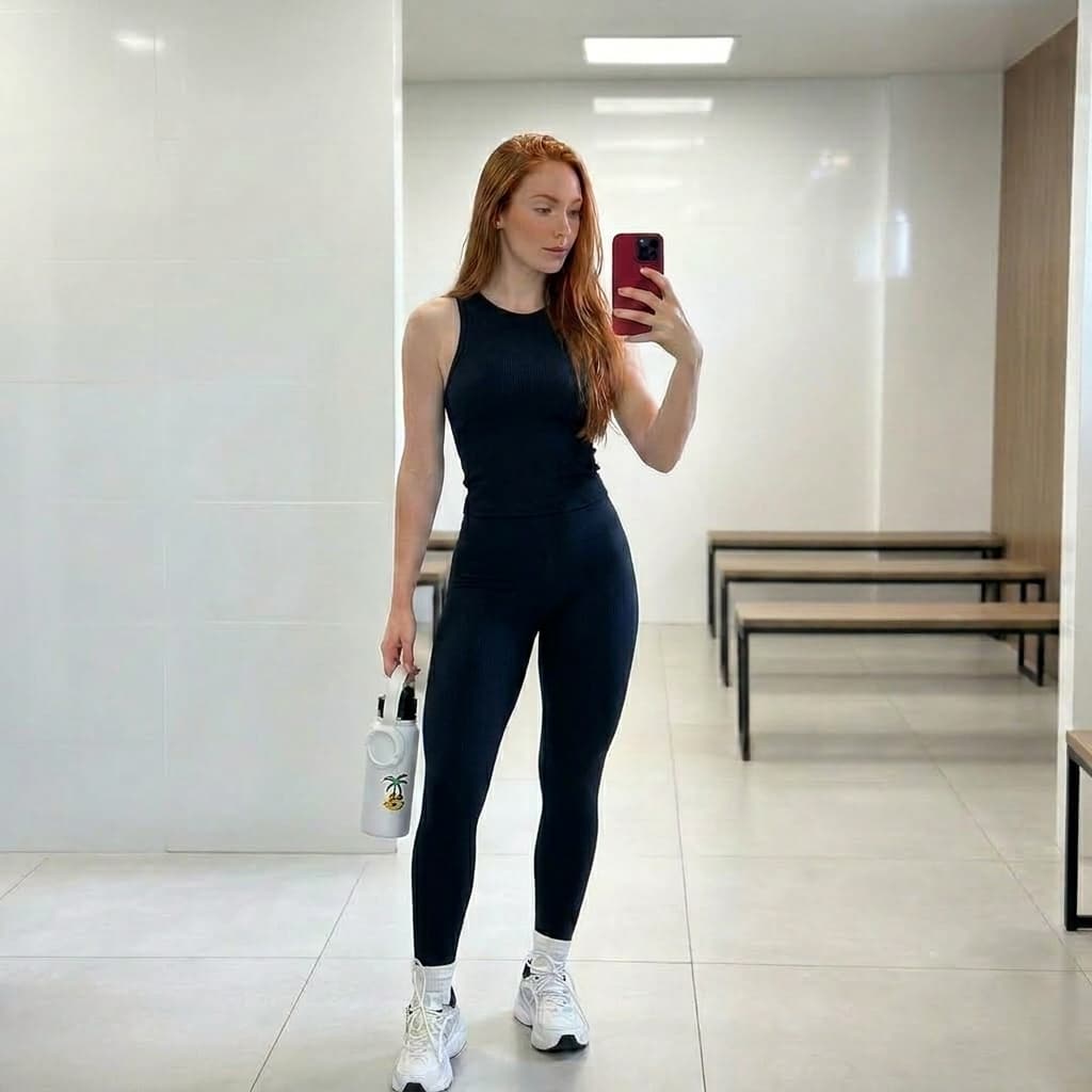 Conjunto De Academia Legging e Regata De Compressão Conjunto Feminino Calça Suplex