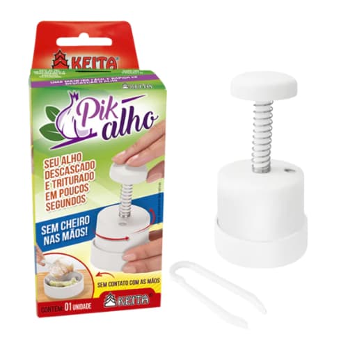 🧄✨ PIK ALHO – TRITURADOR E DESCASCADOR DE ALHO MANUAL ✨🧄