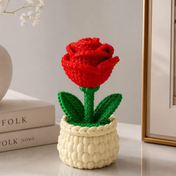 Vaso Decorativo Rosa com Compartimento Secreto | Porta Objetos Escondido Decoração Presente Criativo