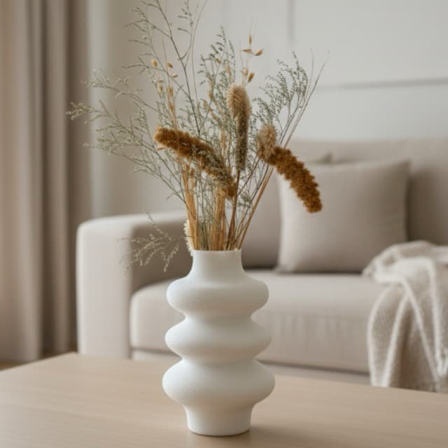 Vaso Decorativo Orgânico Alto – Design Escultural Moderno | Minimalista Premium 22 CM