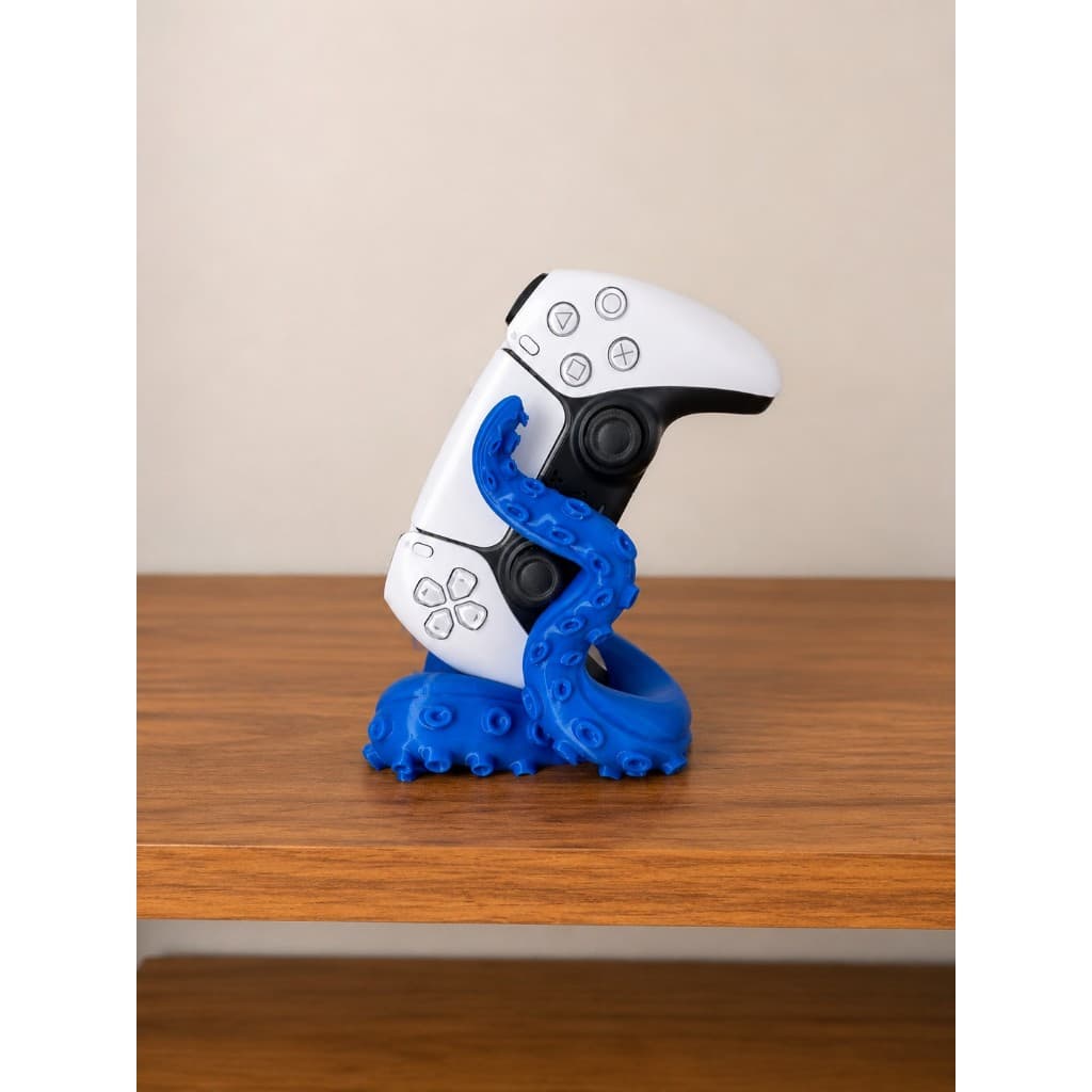 Suporte Polvo para Controle PS5 DualSense | Impressão 3D Premium Gamer Decor Azul
