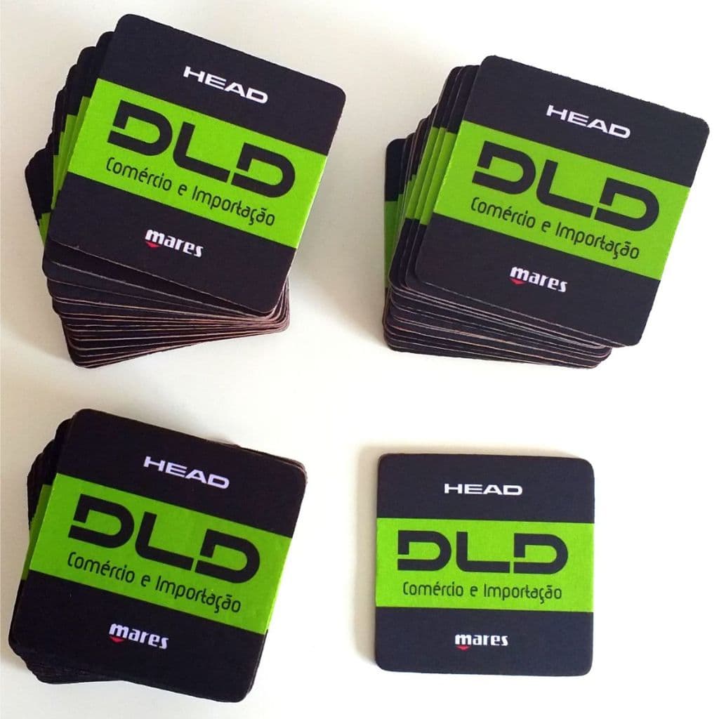 50 Porta-copos Quadrados em Neoprene Personalizados