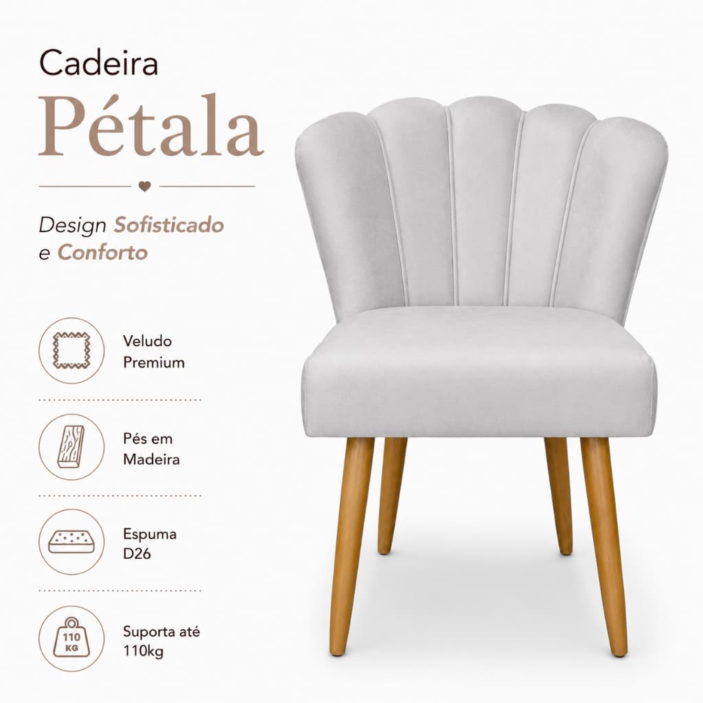 Cadeira para Penteadeira de Quarto Salão Estética Espaço Mulher Quarto de Menina