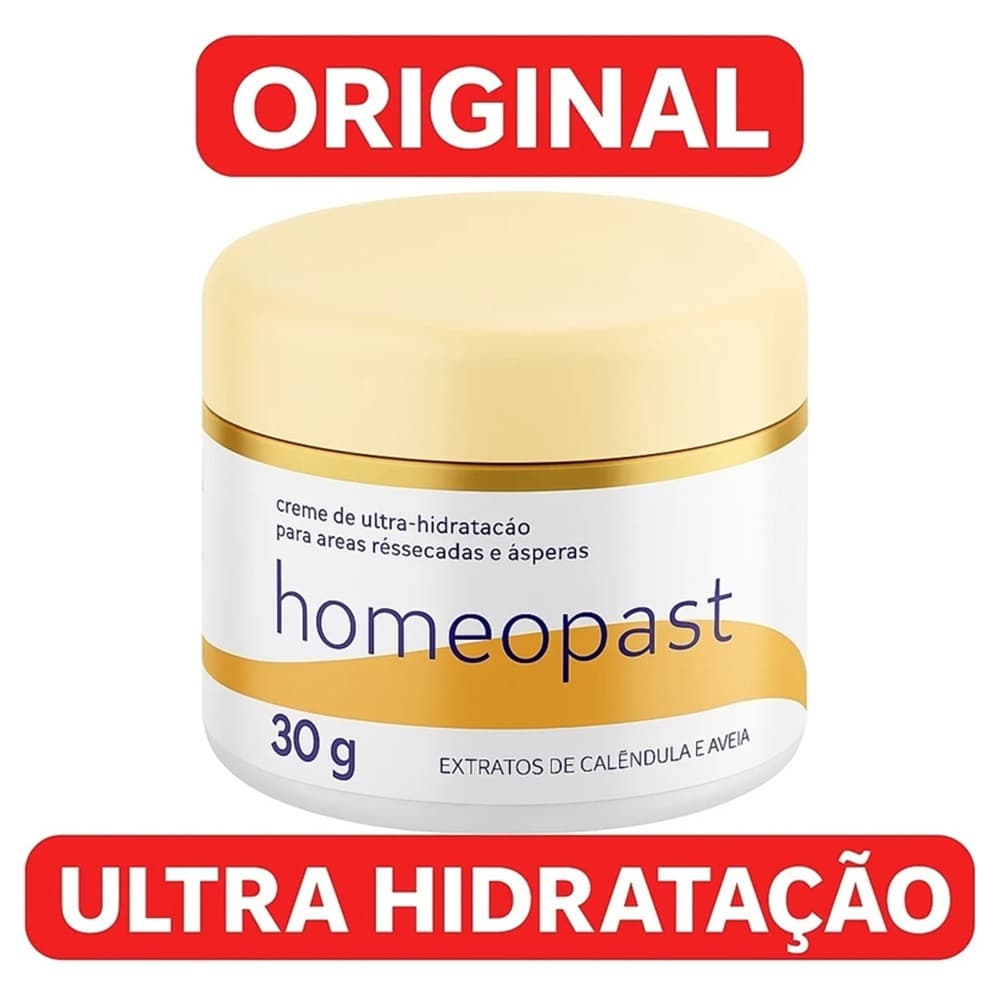 Creme Homeopast Ultra Hidratação Pote 30 gramas