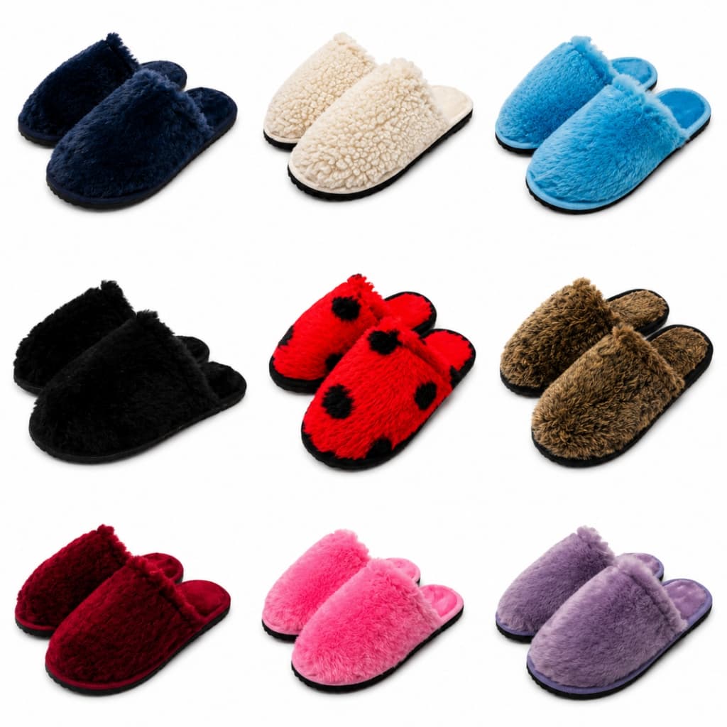 Pantufa Infantil Chinelo de Quarto De Pelúcia Sandália De Inverno para Criança Varias Cores