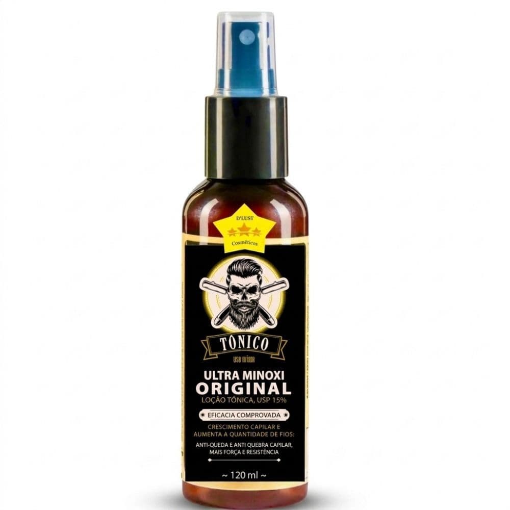 Tônico Capilar Ultra D'Lust 120ml Para Barba Cabelo Sobrancelha Original Envio Imediato