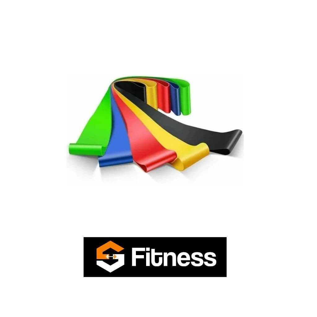 Kit 5 Faixas Elásticas Mini Band Para Exercícios Thera Band Treino em Casa Fisioterapia Academia Funcional -