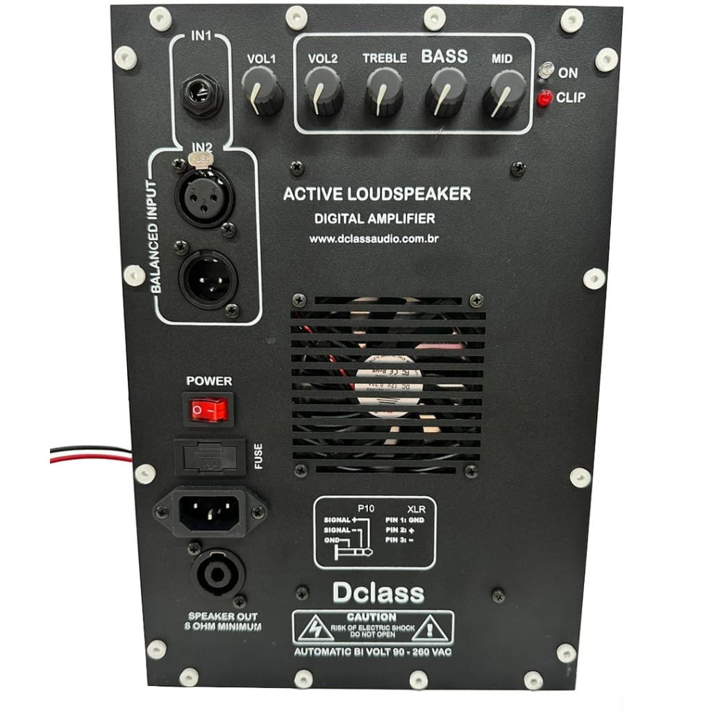 AMPLIFICADOR 3 VIAS 500 WATTS 4 OHMS - BIVOLT - DCLASS AUDIO - IDEAL PARA CAIXA DE ALTA E RETORNO
