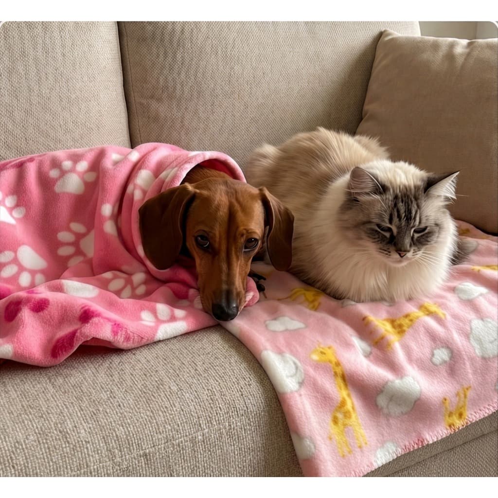 Manta Pet Cobertor Estampado Cachorro e Gato 0,90x1,10