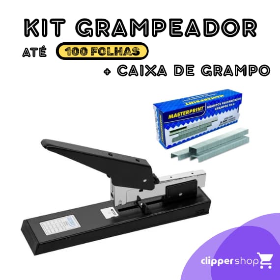 KIT GRAMPEADOR EXTRA GRANDE PROFISSIONAL EM METAL COM GRAMPO