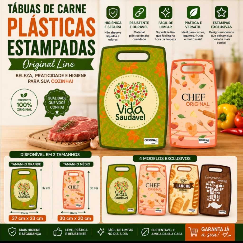 TÁBUA PARA CORTE 30 X 20 CM PREMIUM - Original Line