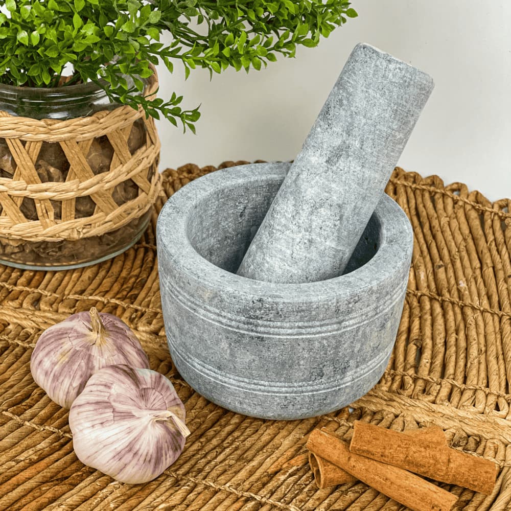 Pilão Almofariz Em Pedra Sabão Com Socador