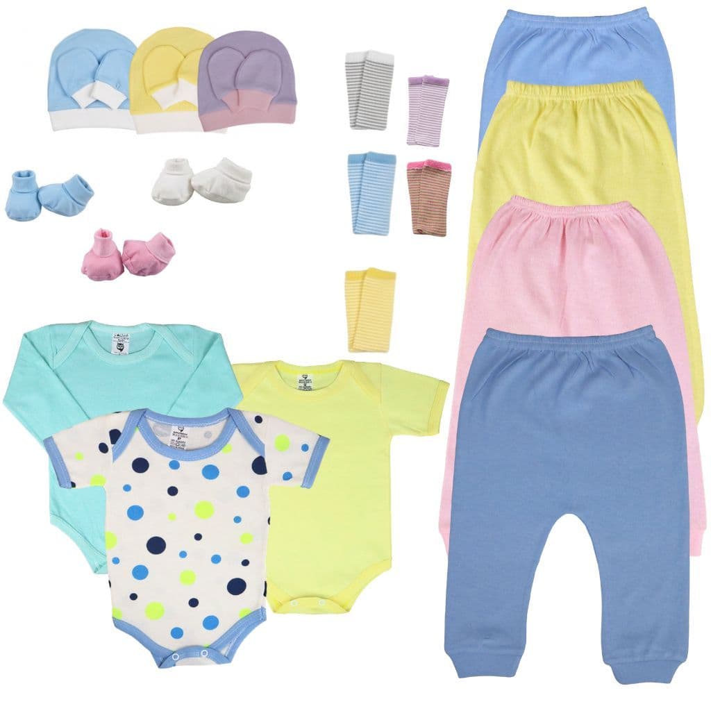 Kit 21 Pçs Maternidade Roupa De Bebê Menina E Menino