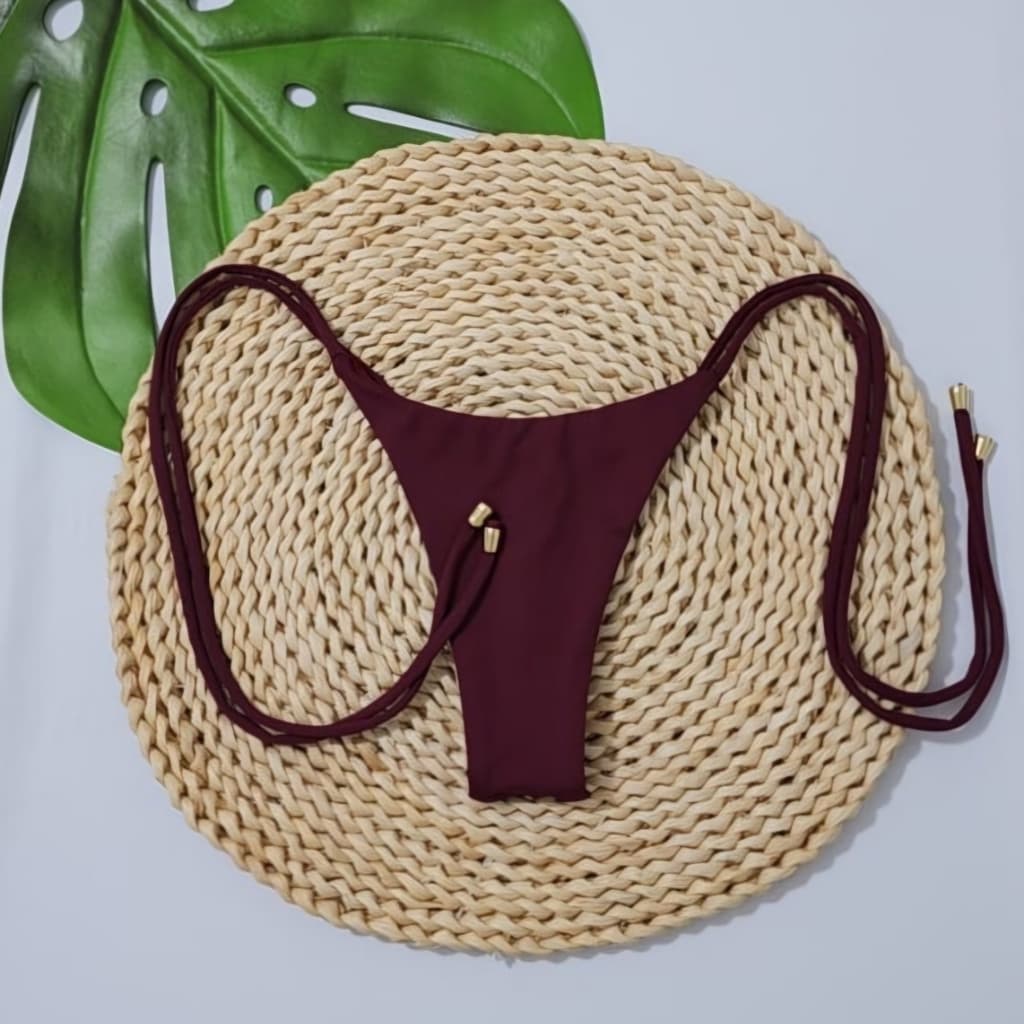 Calcinha Biquíni De Amarração Na Lateral Feminino Avulso Fio Duplo Moda Praia Verão