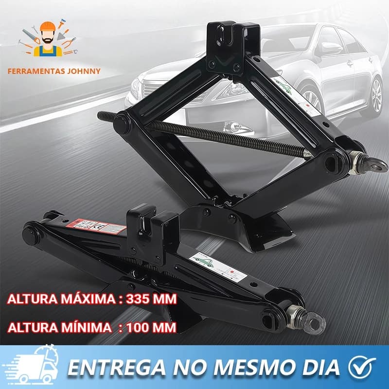 Macaco Sanfona de Carro Suporta 2000 KG,Chave Roda Em Aço Jacaré Universal Original para Troca de Pneu