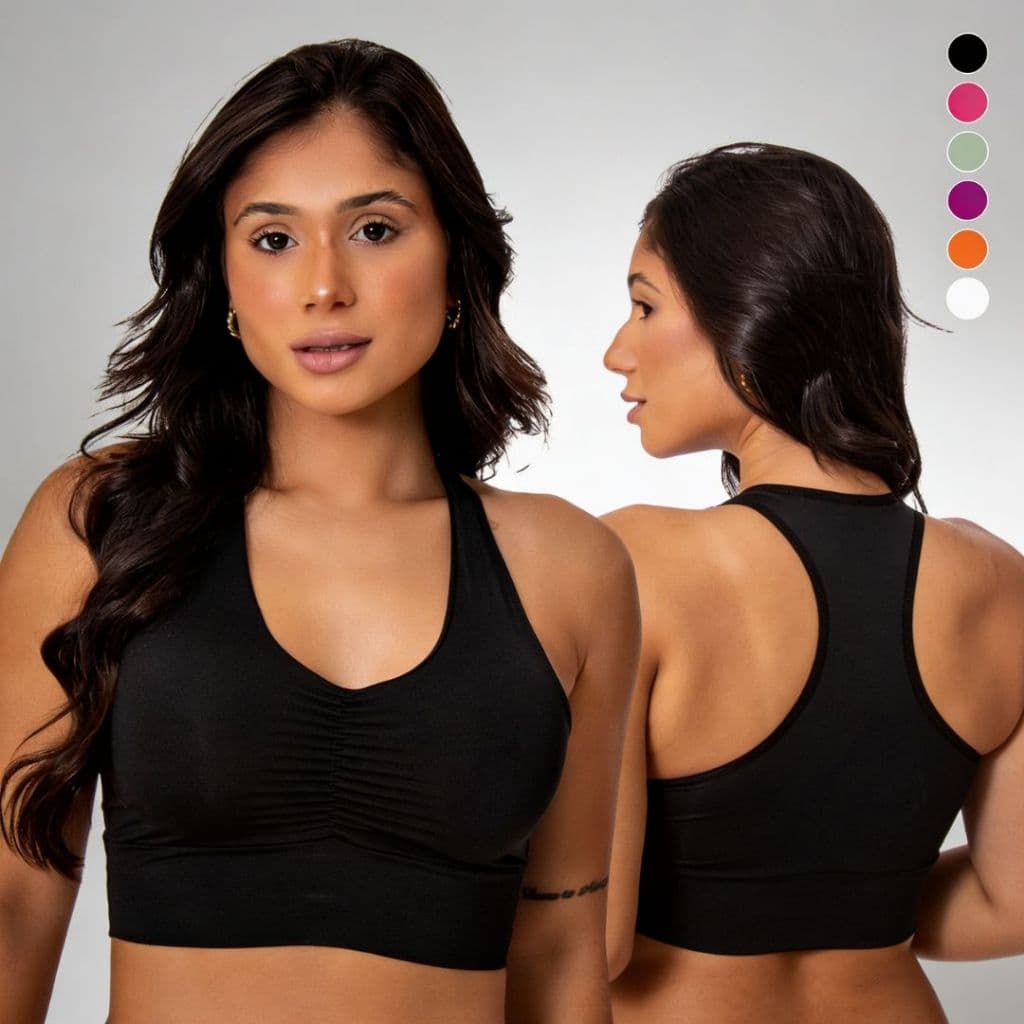 Top Microfibra s/ Bojo Feminino Fitness Conforto Alta Elasticidade Flexibilidade Sustentação