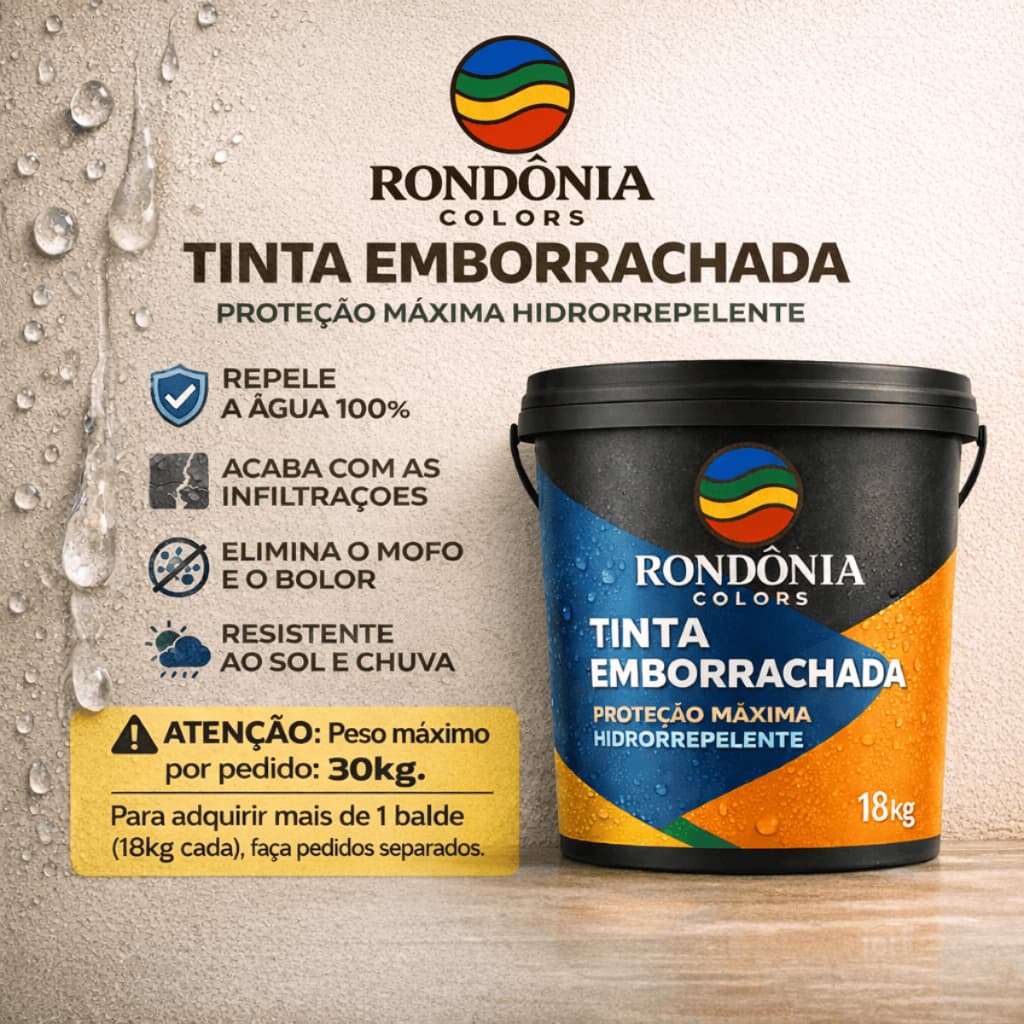 Manta Líquida Emborrachada 3,6kg 18kg Anti Mofo Goteira Telhado Parede Externa Interna Proteção Sol
