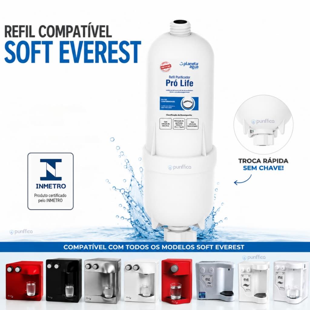 Refil Filtro Vela Compatível Purificador Soft Everest Soft Star Soft Fit Soft Plus Soft Slim