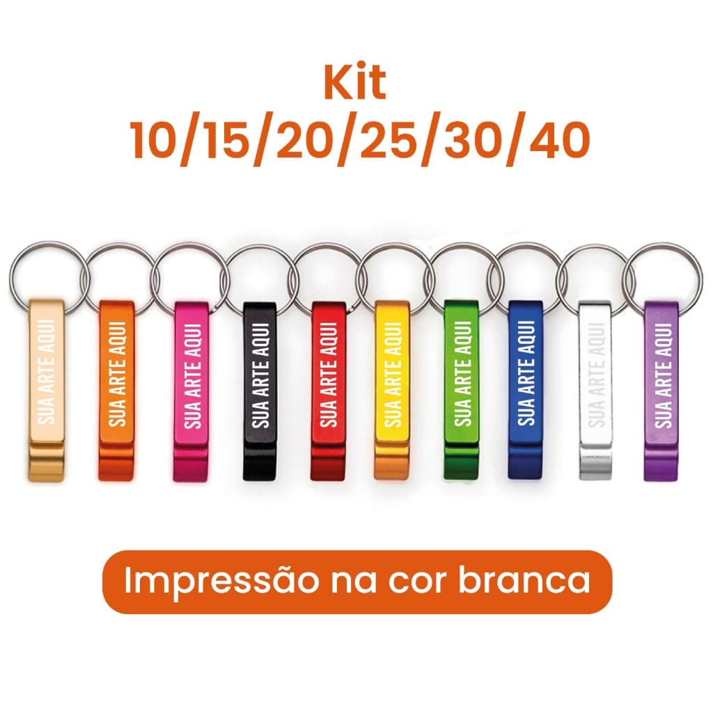 10 a 40 Chaveiro abridor personalizado nome ou logo pé de galinha empresa, brinde