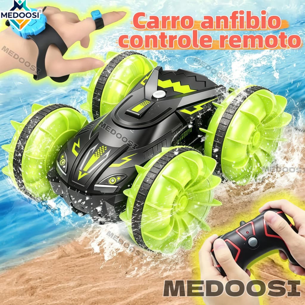 Medoosi Luzes Carros De Brinquedo Controle Remoto Acrobacias Carrinho 4wd 360° Gesto Deformação Twist Climbing Car Toy