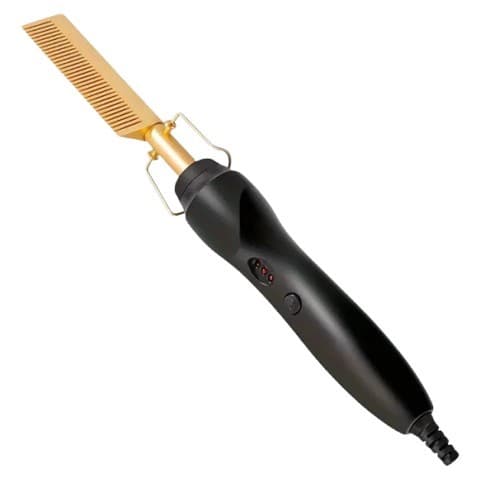 Pente Quente Elétrico Alisador Profissional Cerâmica Bivolt Hot Comb