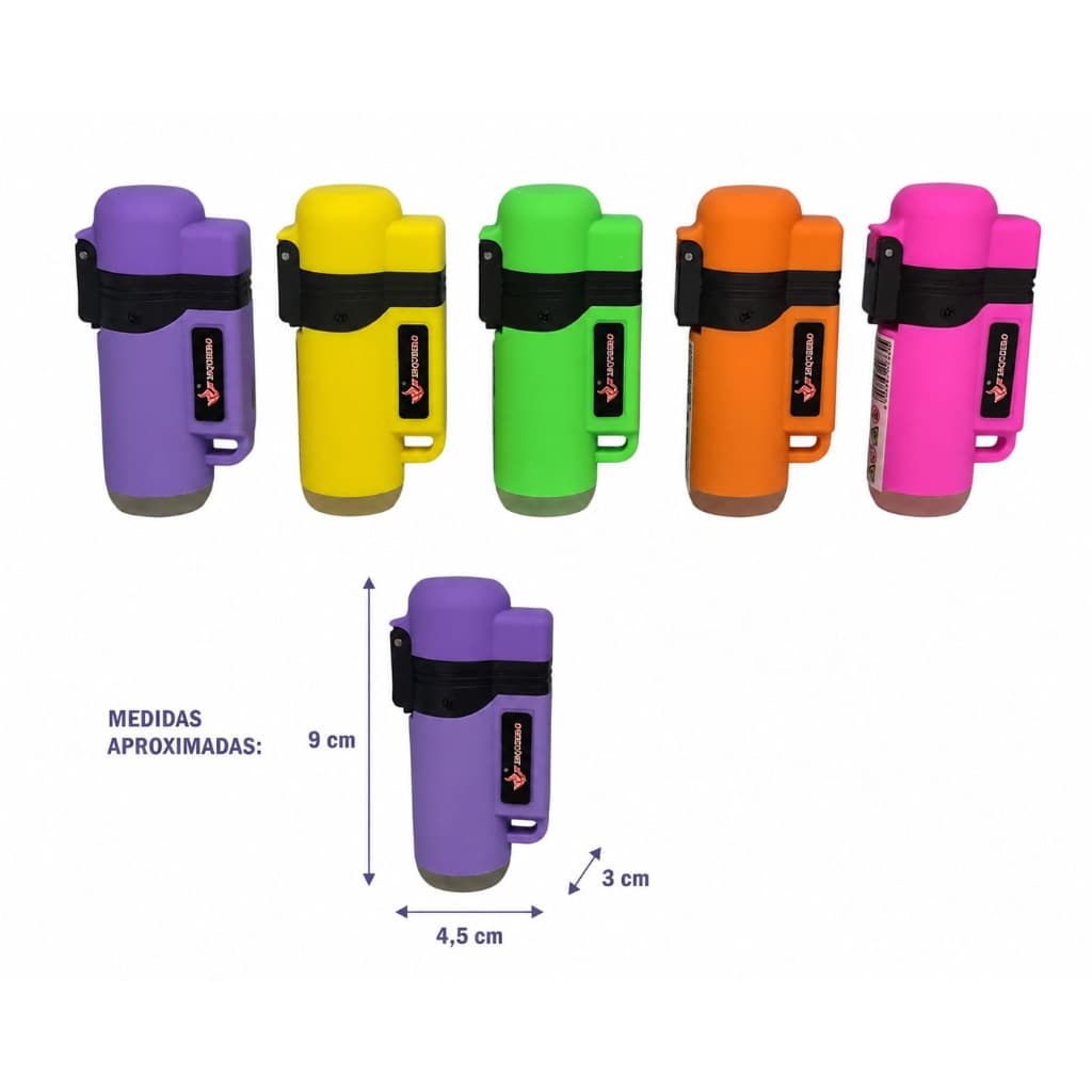 Mini Maçarico Emborrachado Colorido Recarregável SEM GAS