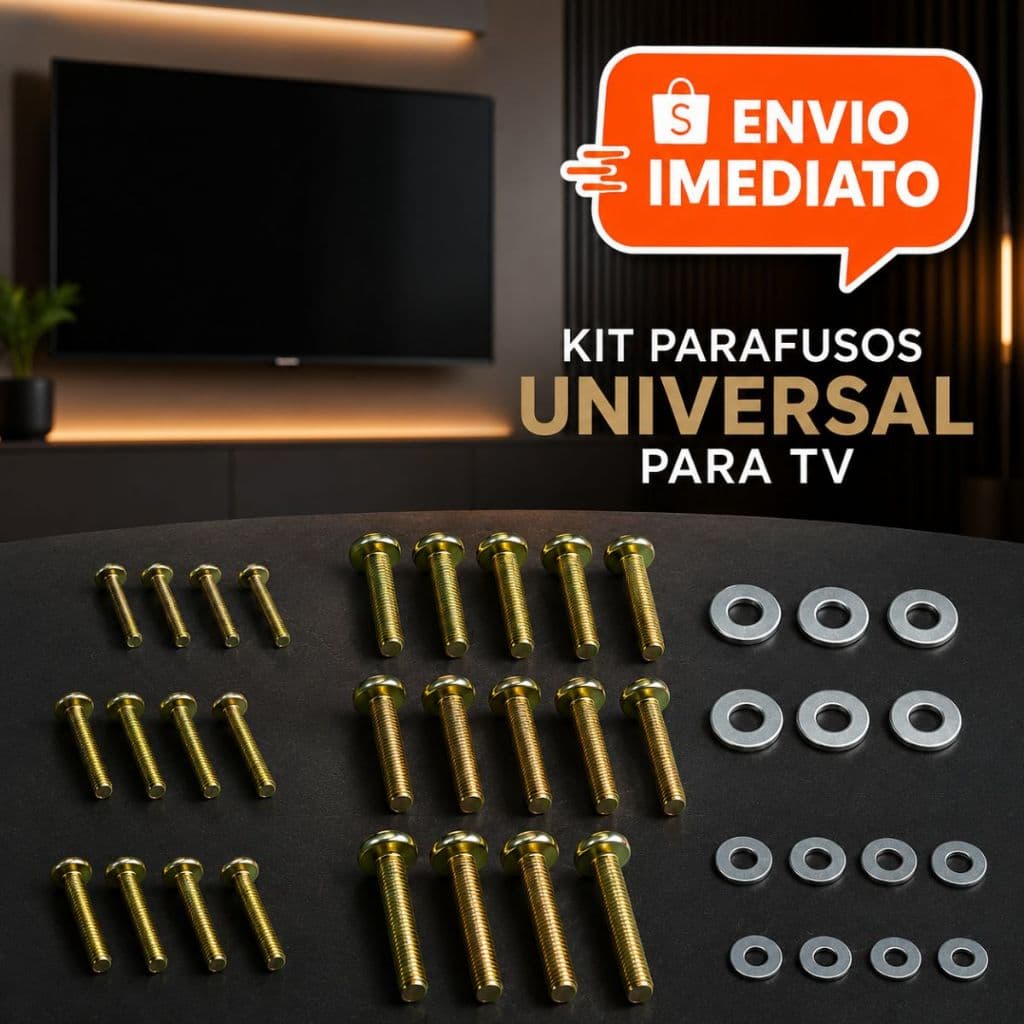 Kit Parafuso para TV Universal 40 Pecas Gazzopar M4 M6 M8 COMPATIVEL COM QUALQUER SUPORTE