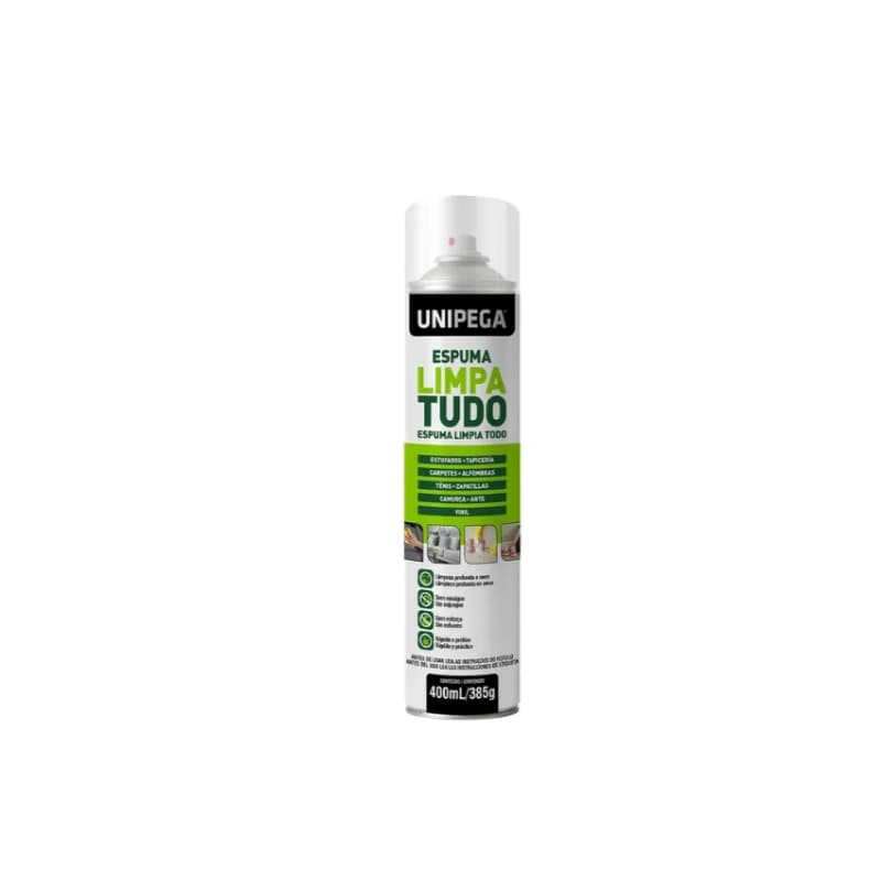 ESPUMA Limpa Tudo Unipega 400ml 385g Multiuso Limpeza Pesada