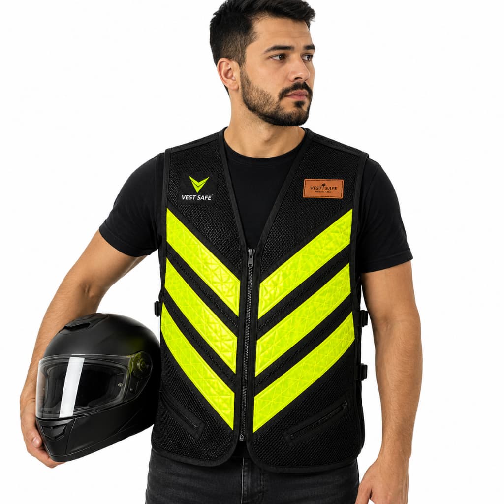 Colete Refletivo Motoboy Moto Táxi Alta Visibilidade Homologado Inmetro