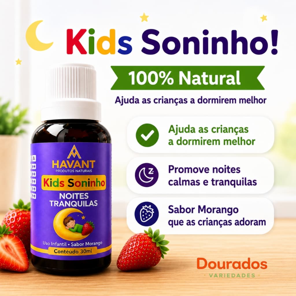 Insonia Infantil Composto Para Dormir Melhor 100% Natural Havant