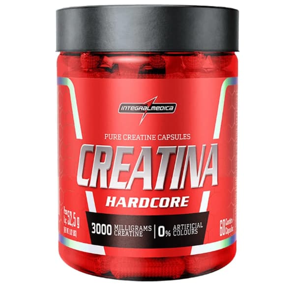 Creatina Integralmedica 100% Pura 60 Cápsulas - Aumento de Resistência e Desempenho para Atletas e Treinos Intensos