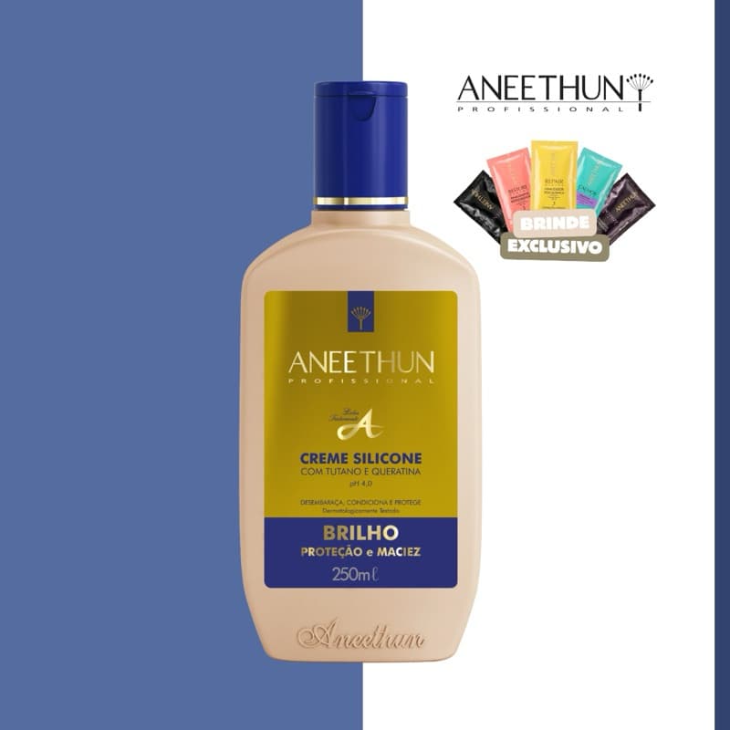 Creme De Silicone Aneethun Linha A 250ml - Brilho Intenso E Proteção Tutano e Queratina