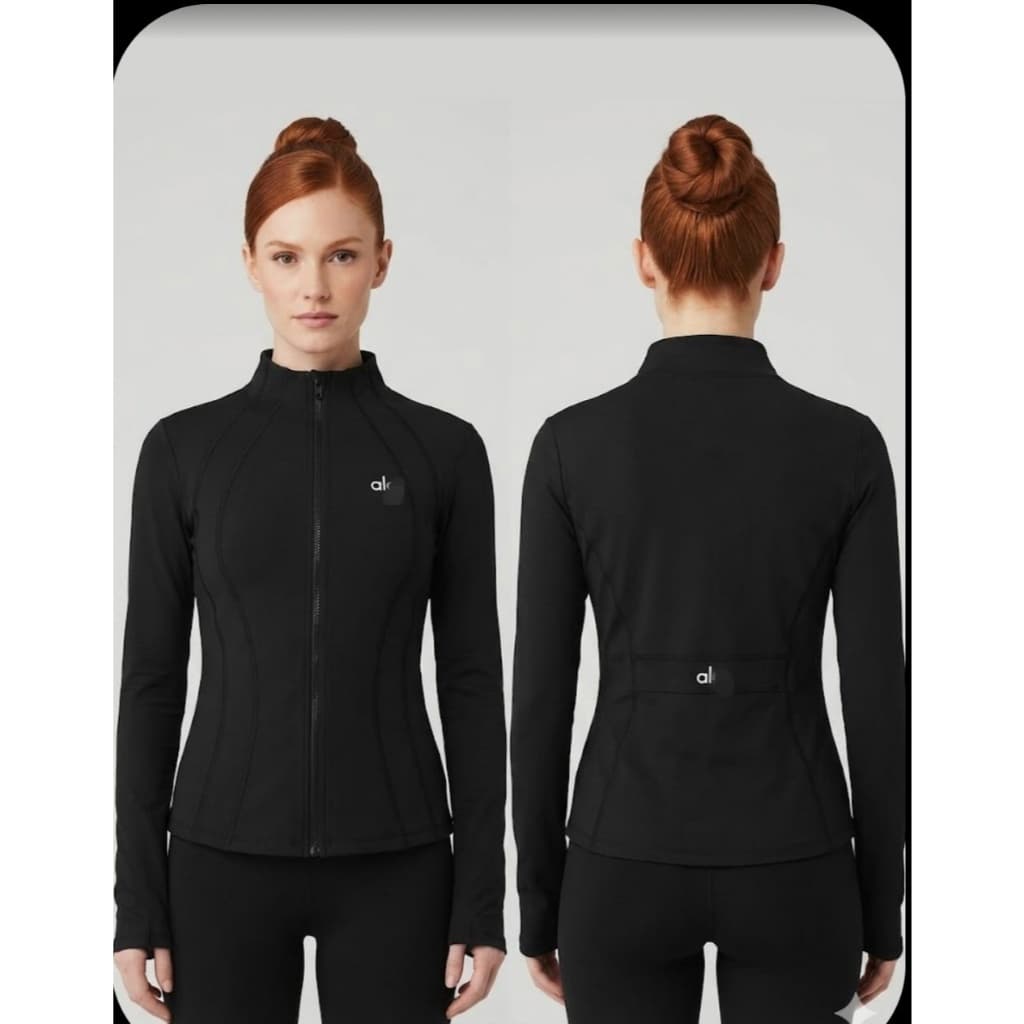 CASACO JAQUETA SLIM FIT ACADEMIA ESPORTIVA FITNESS INVERNO MANGA LONGA GOLA ALTA POLIAMIDA PREMIUM