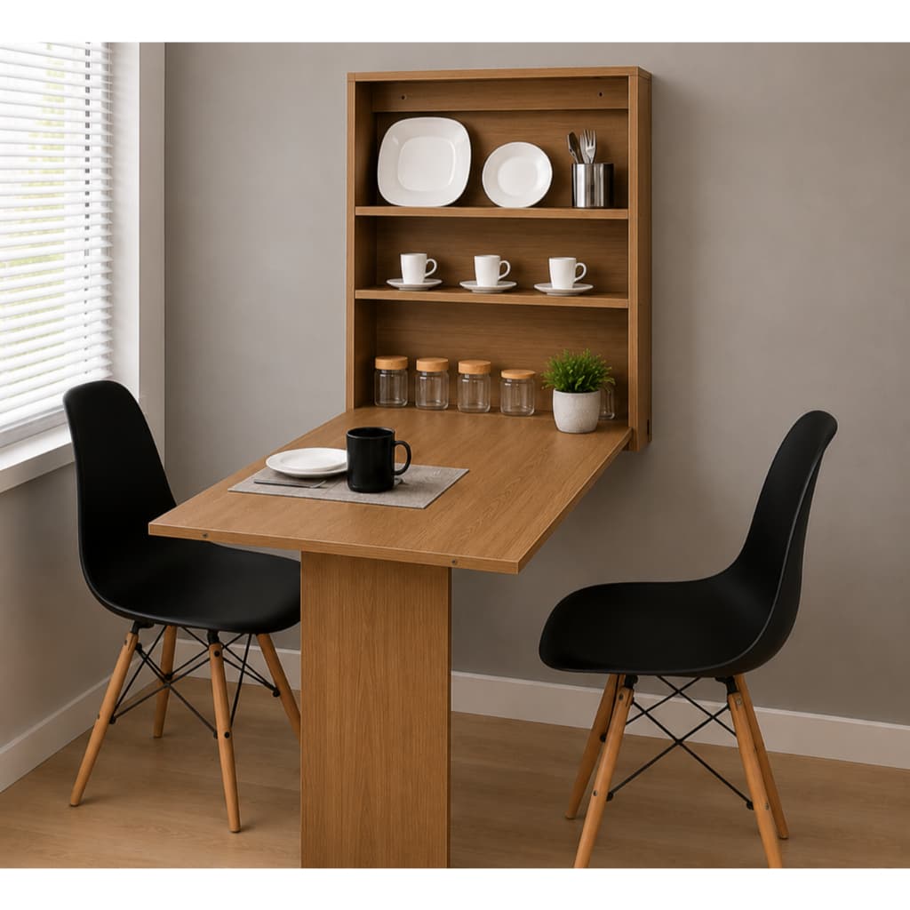 Mesa Dobrável Retrátil de Parede Multiuso para Cozinha Pequena Home Office Estudos Quarto Escritório