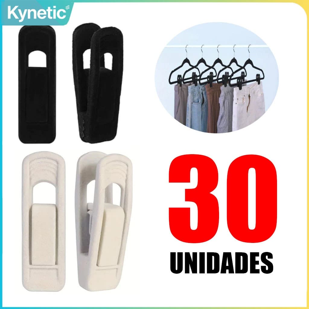 Kit 30 Presilhas de Veludo P/ Cabides Prendedor Saia Calça
