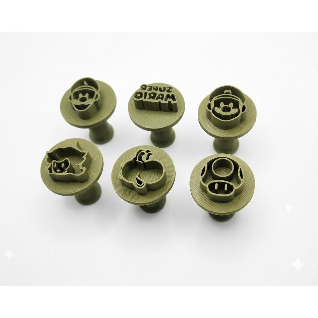 Kit 6 Carimbo Marcador Brigadeiro Super Mario