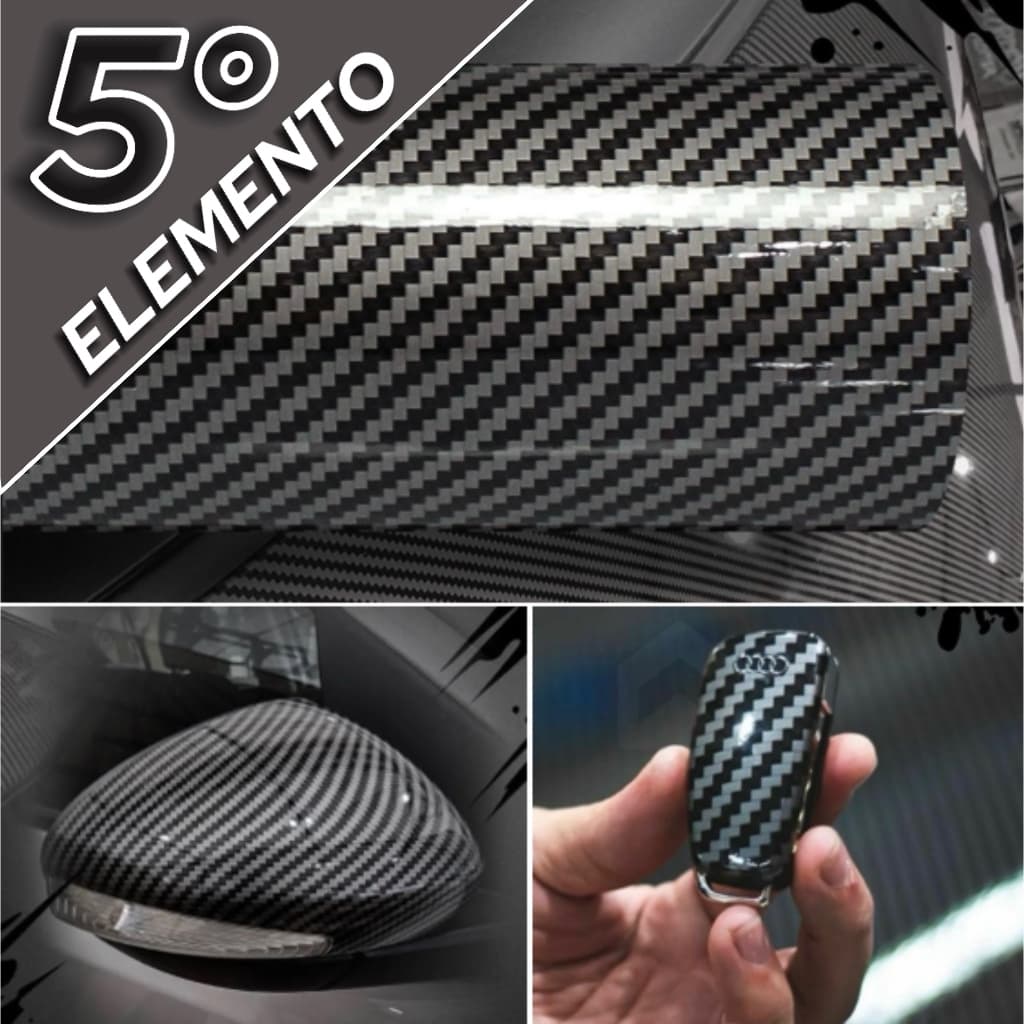 Adesivo Fibra de Carbono 5D, 5º Elemento, 4D, 3D, Black Piano, Preto Fosco, Jateado para Carro Moto Bicicleta Notebook