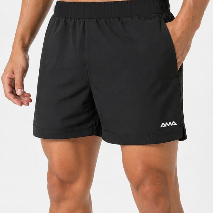 Short AMA Court Black Esportivo Masculino Dry Fit Leve Confortável Treino Beach Tennis Academia