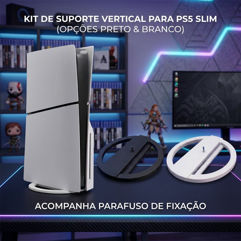 Suporte para Ps5 Playstation 5 Base Vertical Slim Mesa Dock
