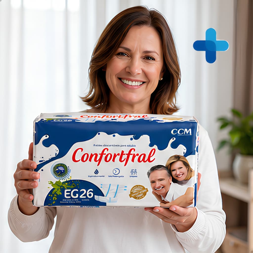 Fraldas Descartáveis Promoção Geriatrica Confortfral Econômica Tamanho EG CCM Pacote com 26 Unidades Para Adulto Idosos