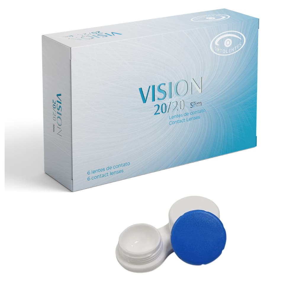 Lentes De Contato Optolentes Vision 20/20 Slim + Estojo