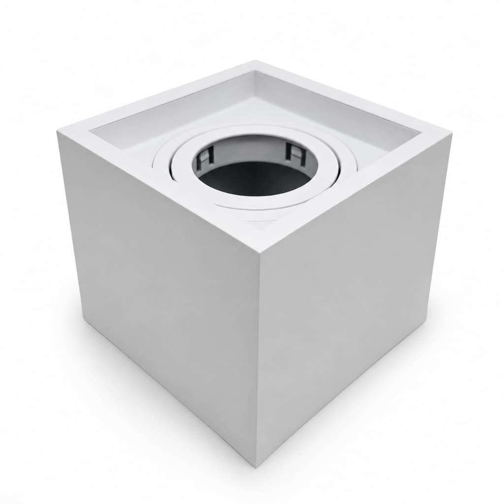 Plafon Sobrepor Quadrado Branco Par20 Boxit