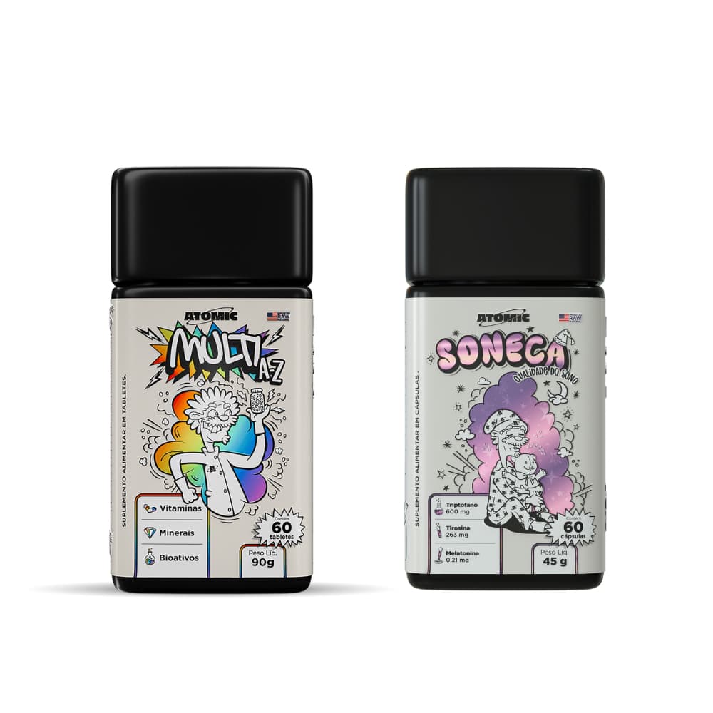 Kit Multivitamínico + Melatonina c/ triptofano - Atomic Labs