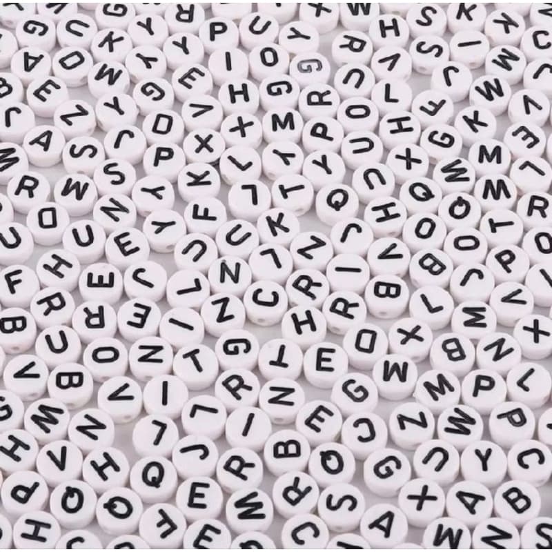 Micanga Infantil Letras Branco Alfabeto 70 gramas