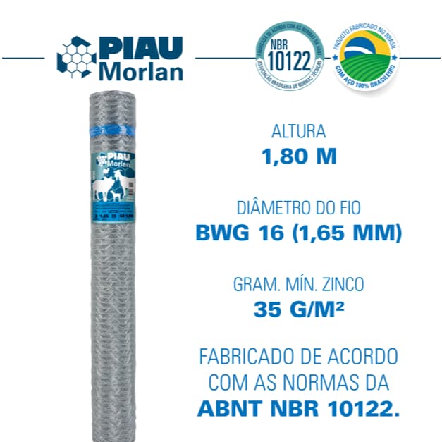 Tela Piau Para Mangueirão 3x16x1,80m 50m