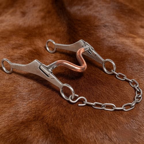 Freio Inox Bocal  Alto Bronze Em L Para Doma Primeira Linha