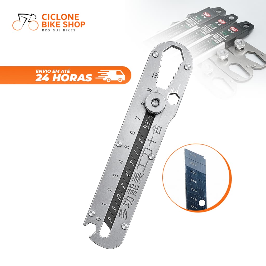 Estilete Profissional Com Trava Aço Inox Maciço