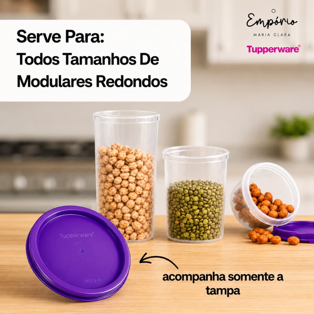 Tupperware Tampa Do Modular Redondo Roxa