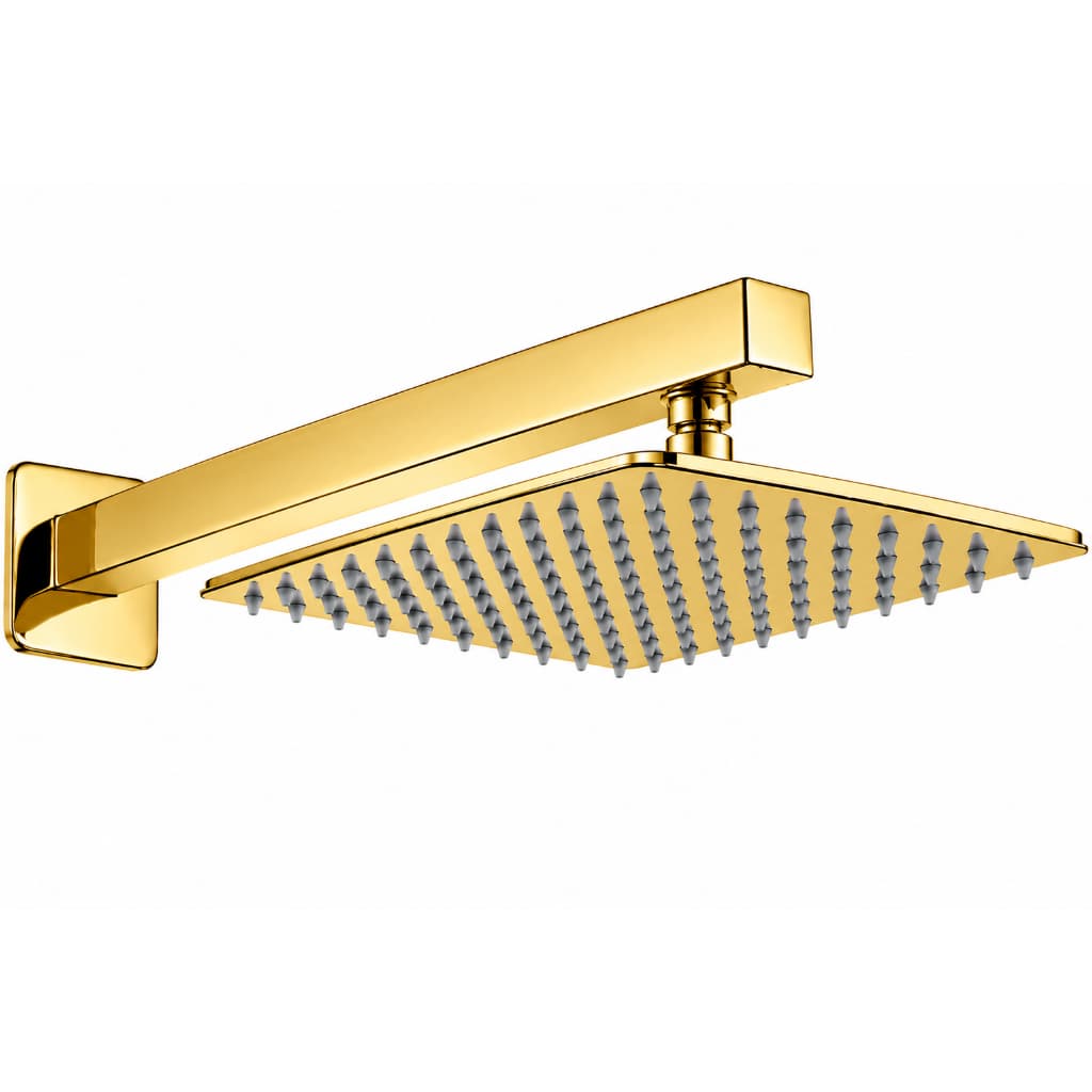 Ducha Slim Quadrada 25x25cm. Dourado Brilhante